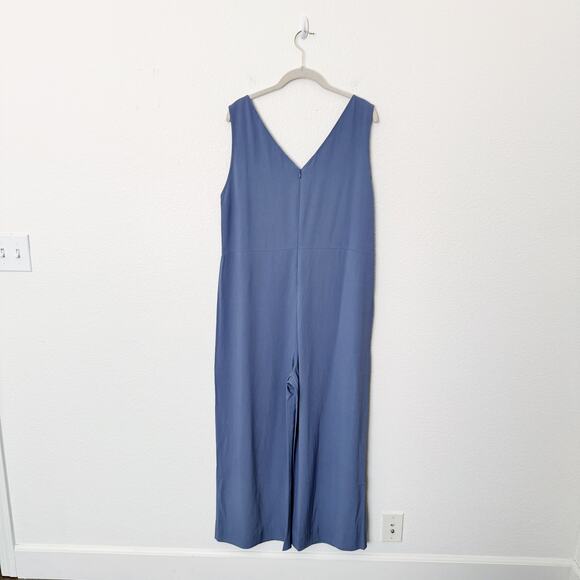 [Everlane] Dusty Blue Japanese GoWeave Essential Sleeveless Jumpsuit NWT Size 14 - Picture 3 of 12